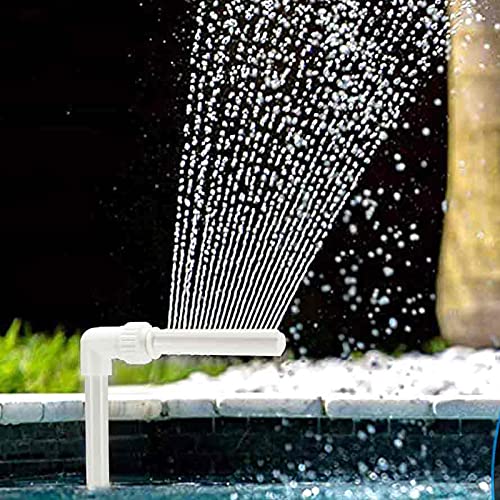 HITECHLIFE Schwimmbad Wasserfall Brunnen Kit, PVC verstellbare Wasserfall Brunnen Düse Wasser Spay Pools Spa Garten Dekorationen Schwimmbad Zubehör von HITECHLIFE