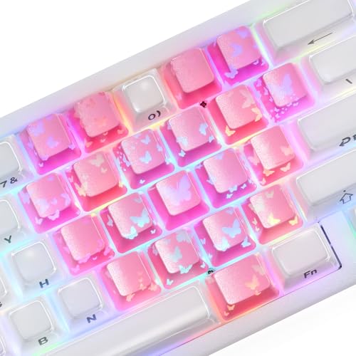 HITIME XVX Custom Keycaps, IMD Pink Keycaps for Gaming Mechanical Keyboard, OEM Profile 21 Keys von HITIME