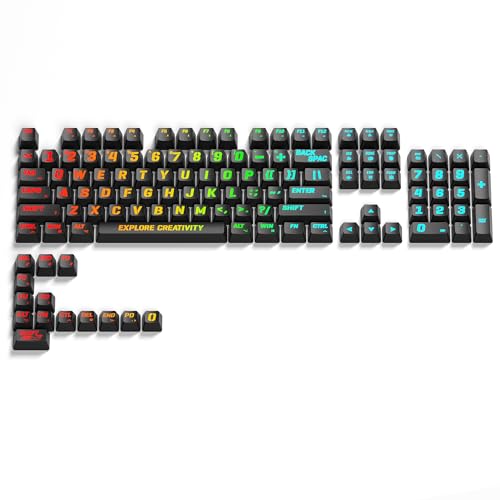 HITIME x XVX Keycaps 60 75 100 Prozent - Shine Through Custom Keycaps w/IMD-Tech, Large Font, Big Lettering Key Cap for Mechanical Keyboards, Full 118 Key Set, OEM Profile, Black HITIME x XVX Keycaps 60 75 100 Prozent - Shine Through Custom Keycaps w/IMD-Tech, Large Font, Big Lettering Key Cap for Mechanical Keyboards, Full 118 Key Set, OEM Profile, Black von HITIME