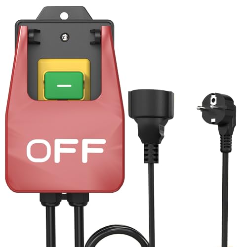 Einphasige Ein Aus Schalter 16A 250V, HITRENDS Notausschalter Für Frästisch und Anderen, schnellen Abschalten Elektromagnetischer Druckschalter, Maschinenschalter, Sicherheitsschalter 40 * 180cm Einphasige Ein Aus Schalter 16A 250V, HITRENDS Notausschalter Für Frästisch und Anderen, schnellen Abschalten Elektromagnetischer Druckschalter, Maschinenschalter, Sicherheitsschalter 40 * 180cm von HITRENDS