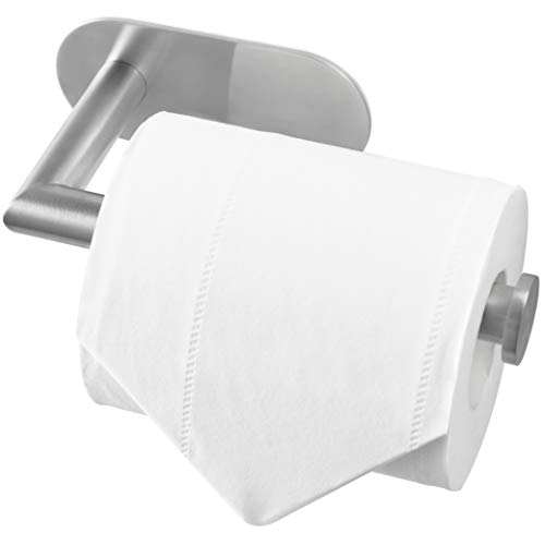 HITSLAM Toilettenpapierhalter Ohne Bohren, gebürstetes Nickel Klopapierhalter SUS304 Edelstahl für Küche und Badzimmer von HITSLAM