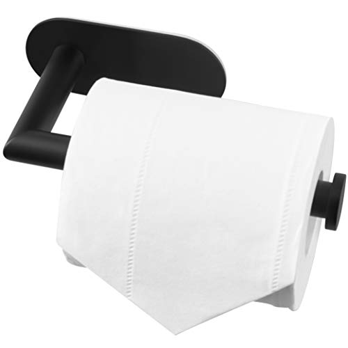 HITSLAM Toilettenpapierhalter Ohne Bohren, matt schwarz Klopapierhalter SUS304 Edelstahl für Küche und Badzimmer von HITSLAM