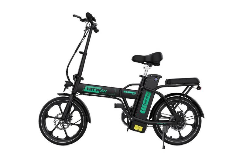 HITWAY E-Bike 16 zoll Elektrofahrrad, E-Faltrad mit 36V10,4Ah abnehmbare Akku von HITWAY