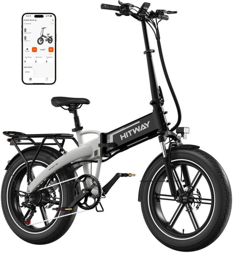 HITWAY E-Bike 20*4,0 zoll Elektrofahrrad mit 48V13Ah Akku Pedelec von HITWAY
