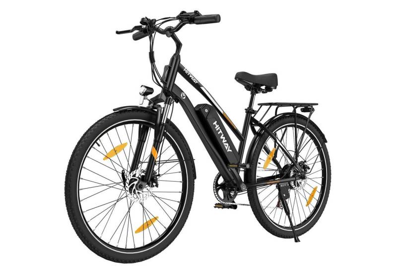 HITWAY E-Bike 28 Zoll Elektrofahrrad für Damen Herren bis 35-100km 12Ah/13Ah Akku, 7 Gang, Heckmotor, 432 Wh, (1 tlg), Pedelec E-Citybike für Erwachsener 170-190cm, mit Schloss, Pumpe HITWAY E-Bike 28 Zoll Elektrofahrrad für Damen Herren bis 35-100km 12Ah/13Ah Akku, 7 Gang, Heckmotor, 432 Wh, (1 tlg), Pedelec E-Citybike für Erwachsener 170-190cm, mit Schloss, Pumpe von HITWAY