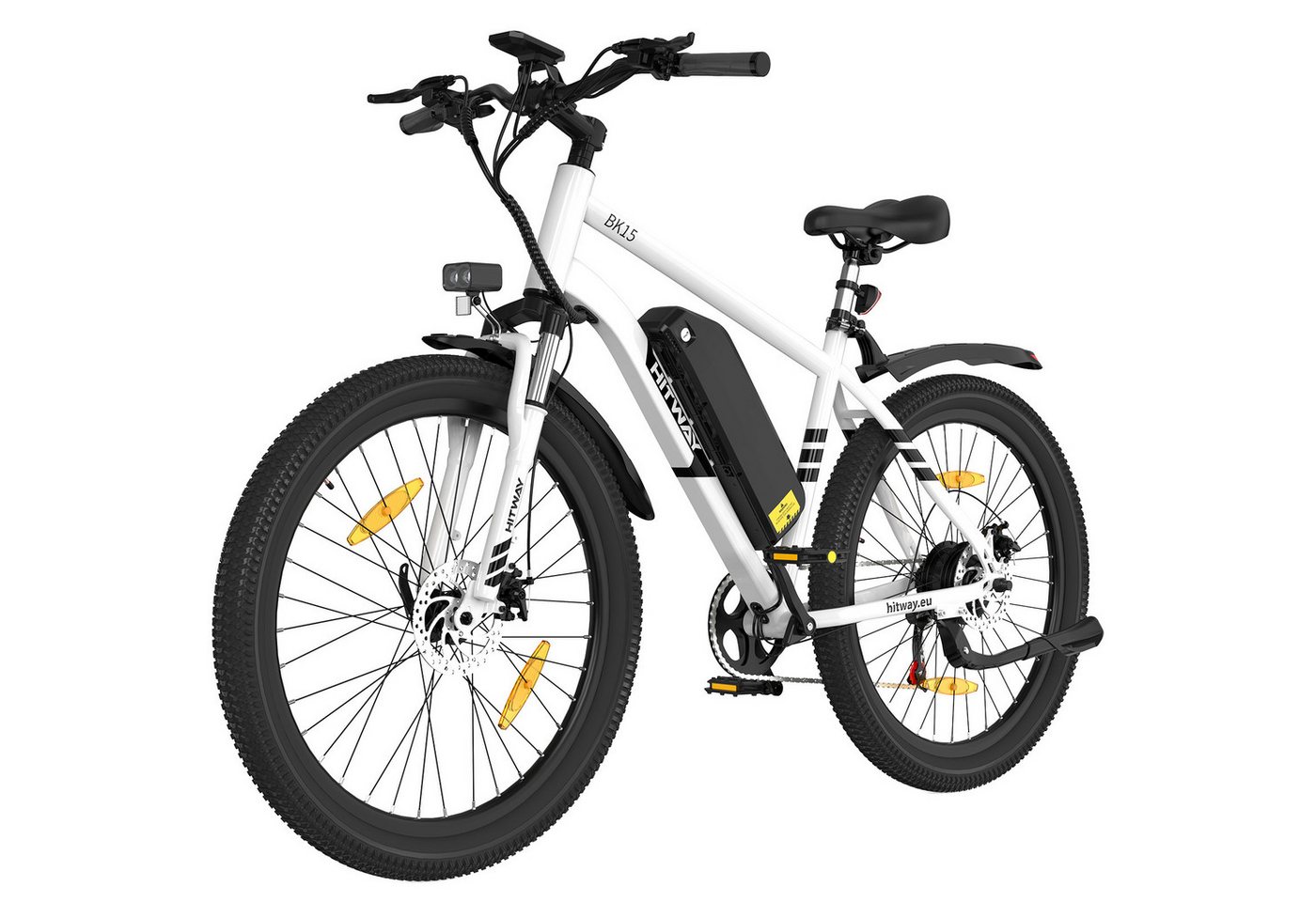 HITWAY E-Bike Mountainbike 27,5 Zoll Elektrofahrrad 36V13Ah Akku max. 60-100km, 7 Gang shimano shimano Schaltwerk, Kettenschaltung, Heckmotor, 468 Wh, (1 tlg), E-Faltrad MTB E Mountainbike für Damen u. Herren von HITWAY