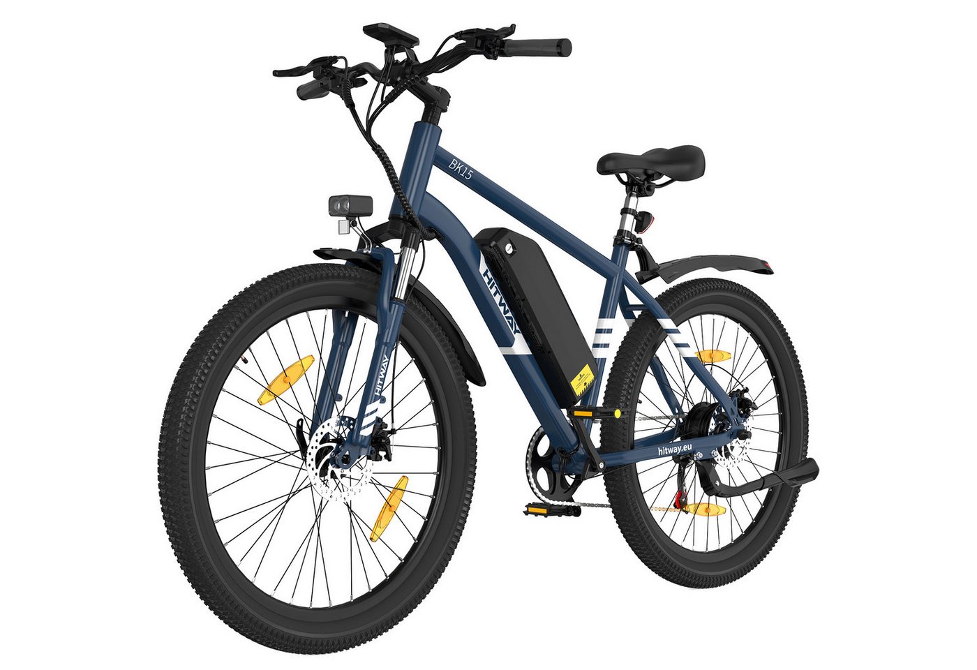 HITWAY E-Bike Mountainbike 27,5 Zoll Elektrofahrrad 36V13Ah Akku max. 60-100km, 7 Gang shimano shimano Schaltwerk, Kettenschaltung, Heckmotor, 468 Wh, (1 tlg), E-Faltrad MTB E Mountainbike für Damen u. Herren von HITWAY