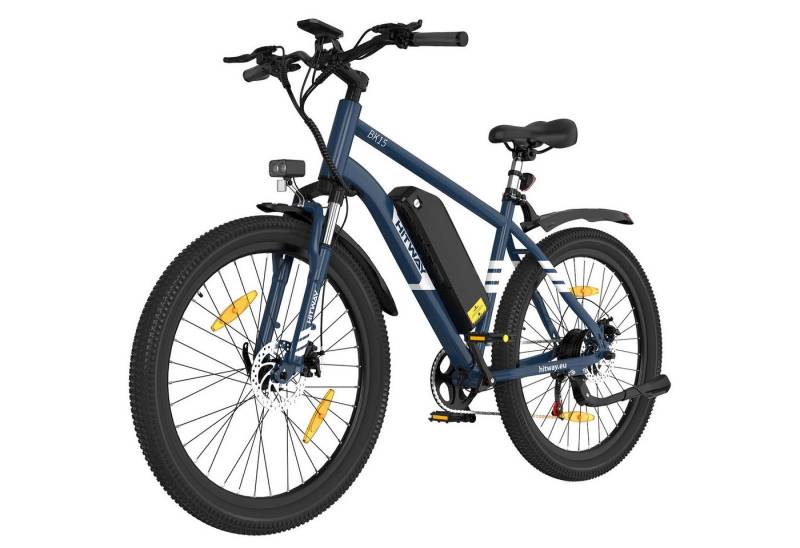 HITWAY E-Bike Mountainbike 27,5 Zoll Elektrofahrrad 36V13Ah Akku max. 60-100km, 7 Gang shimano shimano Schaltwerk, Kettenschaltung, Heckmotor, 468 Wh, (1 tlg), E-Faltrad MTB E Mountainbike für Damen u. Herren von HITWAY
