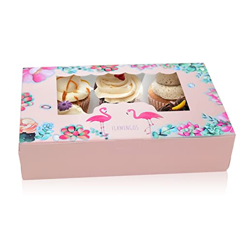 HIUOUIH Cupcake Boxen 15 Stück Tortenschachtel Tortenbox Karton mit Transparentem Sichtfenster Gebäckkarton Keksschachtel Transportbox, 6 Cupcakes in einer Schachtel HIUOUIH Cupcake Boxen 15 Stück Tortenschachtel Tortenbox Karton mit Transparentem Sichtfenster Gebäckkarton Keksschachtel Transportbox, 6 Cupcakes in einer Schachtel von HIUOUIH
