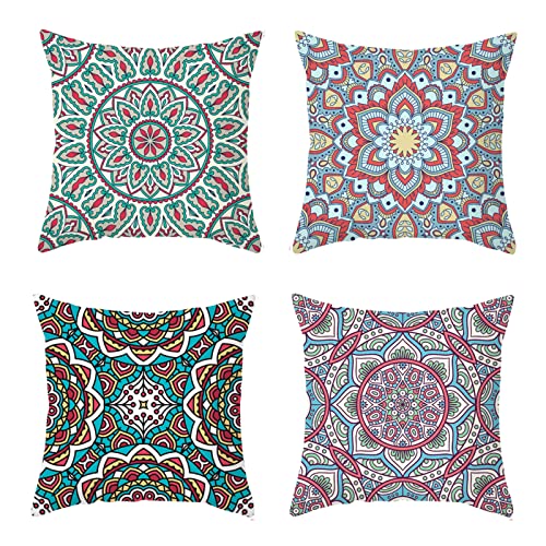 HIUOUIH Kissenbezug 45x45 4er Set Boho Kissenhüllen Weiche Dekokissen Sofakissen Zierkissenbezug für Wohnzimmer Sofa Schlafzimmer von HIUOUIH