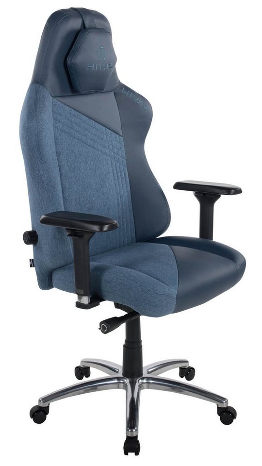 HIVAR Gaming-Stuhl SKYLAR XL OCEAN, Sitztiefenverstellung, höhenverstellbare Rückenlehne, Wippwiderstand, Synchronmechanik, TÜV geprüft, Belastbarkeit 180 kg von HIVAR