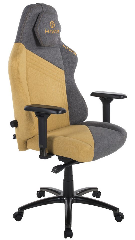 HIVAR Gaming-Stuhl XL, Belastbarkeit 180 kg, ergonomisch, Lordosenstütze von HIVAR