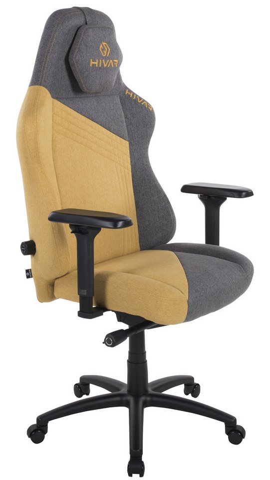 HIVAR Gaming-Stuhl XL, Belastbarkeit 180 kg, ergonomisch, Lordosenstütze von HIVAR
