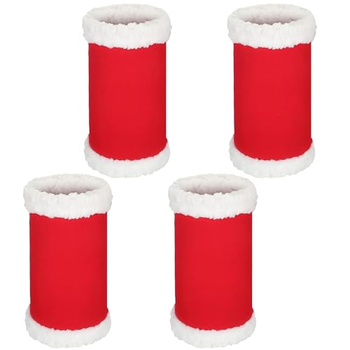 HIXNUG 4 Stücke Weihnachten Pferd Bein Wraps Rot Weihnachtsmann Horsemanship Dekoration Pferd Kostüm Zubehör Sport Reiter Stiefel für Club Pferd von HIXNUG