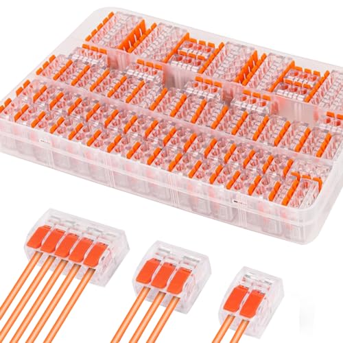 Kabelverbinder, 90 Stück Klemmen Elektro mit Betätigungshebel Kabelklemmen 4mm² Leiter Klemme Steckklemmen Verbindungsklemmen Strom Klemmen Anschlussklemmen Elektroklemmen für Feste Kabe Kabelverbinder, 90 Stück Klemmen Elektro mit Betätigungshebel Kabelklemmen 4mm² Leiter Klemme Steckklemmen Verbindungsklemmen Strom Klemmen Anschlussklemmen Elektroklemmen für Feste Kabe von HIYAA