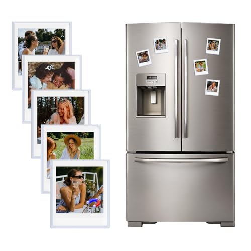 HIYQIN 25er-Pack Magnetische Bilderrahmen für Instax Square Film, 3x3,5 Bilderrahmen Kühlschrank Fotodisplay passend für Fujifilm Instax Square SQ1/SQ20/SQ40/SQ10/SQ6/SP-3 - Weiß HIYQIN 25er-Pack Magnetische Bilderrahmen für Instax Square Film, 3x3,5 Bilderrahmen Kühlschrank Fotodisplay passend für Fujifilm Instax Square SQ1/SQ20/SQ40/SQ10/SQ6/SP-3 - Weiß von HIYQIN