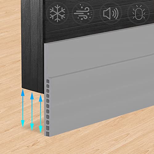 7.6 * 100cm,Zugluftstopper, Zugluftstopper für Türen Türdichtung (Große Lücke Tür) Türdichtung selbstklebend Schallschutz, Kälteschutz & Haustür Dichtungr,Grau von HIZH