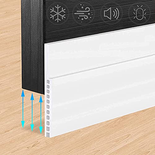 7.6 * 100cm,Zugluftstopper, Zugluftstopper für Türen Türdichtung (Große Lücke Tür) Türdichtung selbstklebend Schallschutz, Kälteschutz & Haustür Dichtungr,Weiß von HIZH