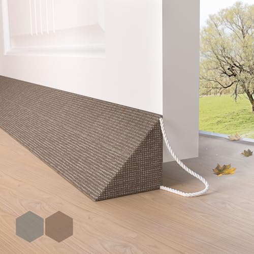HIZH Schwerlast Zugluftstopper für Türen,90cm Extra Dickes Keildesign dichtet große Spalten bis 7,5cm Beschwerte Türdichtung für Schallschutz,Lichtschutz & Energiesparen, Braun HIZH Schwerlast Zugluftstopper für Türen,90cm Extra Dickes Keildesign dichtet große Spalten bis 7,5cm Beschwerte Türdichtung für Schallschutz,Lichtschutz & Energiesparen, Braun von HIZH