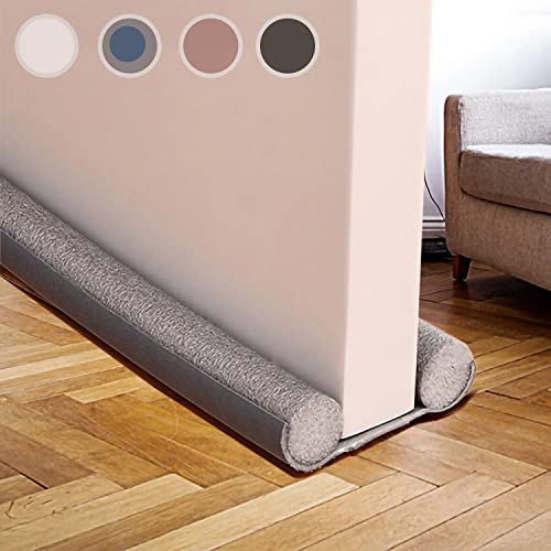 Zugluftstopper für türen 94cm,Türdichtung Luftzugstopper mit Doppeldichtung Zugluftstopper für Tür Noise Blocker Tür Zugluftstopper Windstopper & Türluftstopper (Grau) von HIZH