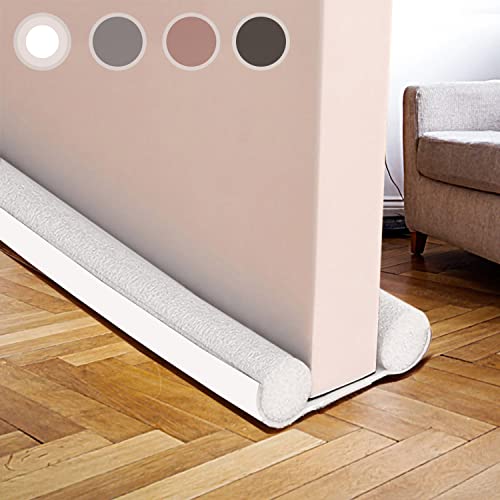 Zugluftstopper für türen 94cm,Türdichtung Luftzugstopper mit Doppeldichtung Zugluftstopper für Tür Noise Blocker Tür Zugluftstopper Windstopper & Türluftstopper-Weiß von HIZH
