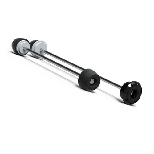 HIZORB Motorrad-Radschutz Für Ducati Streetfighter V4 SP2 2023 2024 Motorrad Vorne Hinterrad Achse Gabel Crash Sliders(Front-Rear (Black)) von HIZORB