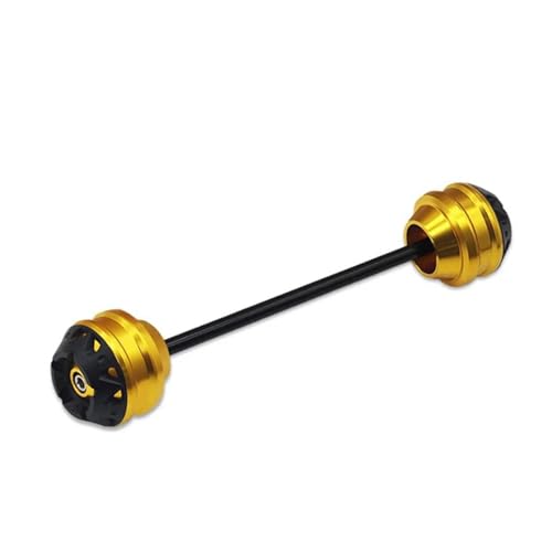 HIZORB Motorrad-Radschutz Für Suzuki GSX-S1000 GSX-S1000F 2015-2019 2020 2021 Motorradzubehör Vorderrad-Hinterrad-Achsen-Gabel-Crash-Slider(Front Gold) von HIZORB