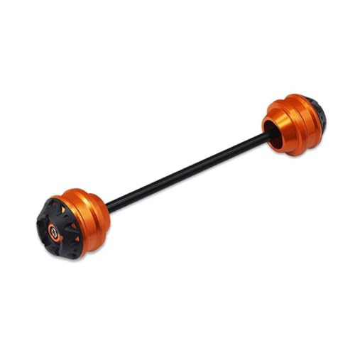 HIZORB Motorrad-Radschutz Für Suzuki GSX-S1000 GSX-S1000F 2015-2019 2020 2021 Motorradzubehör Vorderrad-Hinterrad-Achsen-Gabel-Crash-Slider(Front Orange) von HIZORB
