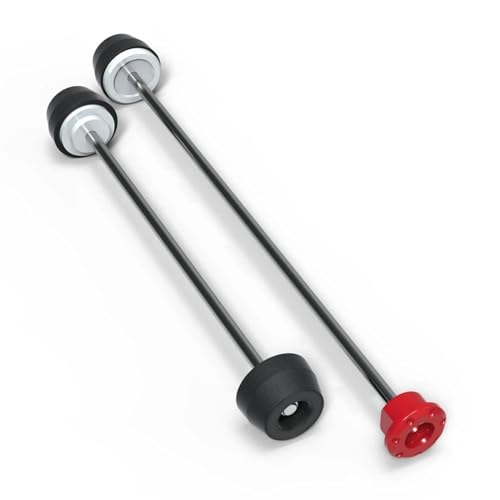 HIZORB Motorrad-Radschutz Motorrad Zubehör Vorne Hinterrad Achse Gabel Crash Slider Für Ducati Hyperstrada 939 2016 2017 2018(Front-Rear (red)) von HIZORB