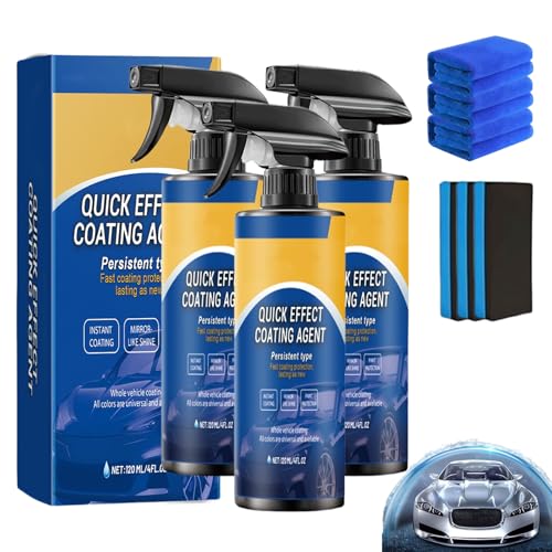 Gluckaro Autobeschichtungsspray, Advanced Car Quick-acting Coating Agent Spray, 3 in 1 Hochschutz-Auto-Beschichtungsspray, Auto Beschichtungsspray Für Glanz Und Schutz (3) von HItianya