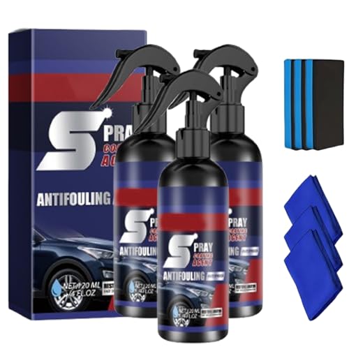 Multi-functional Coating Renewal Agent Spray, 3-in-1-Keramik-Autobeschichtungsspray, schnell wirkendes Autobeschichtungsspray, wasserlose Autowäsche, Nanotechnologie (3pcs) von HItianya