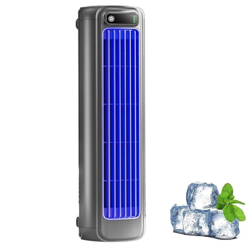 Pesmory Cooling Ace, Festberg Cooling Ace Klimaanlage, Briza Ac Klimaanlage, Bladeless Tower Fan with 3 Speeds | Quiet & Portable Table Fan for Kitchen & Office | Wall Mounting Possible (Grau) von HItianya