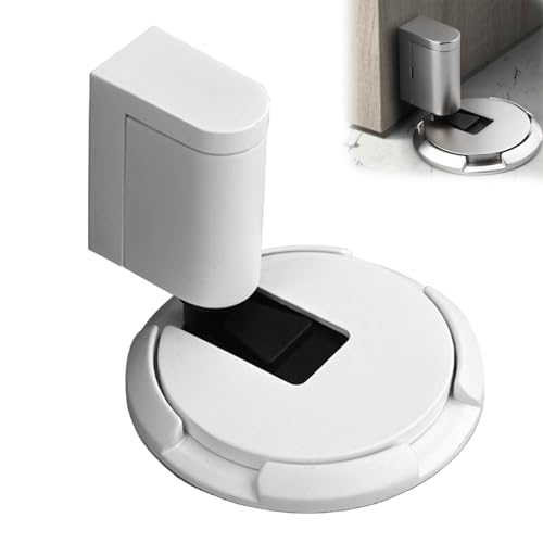 Pleasantk Door Wedge Stopper, Mechanischer BodentüRstopper, Punch Free Invisible Door Stopper with Self-Adhesive & Screws, Windproof Stable Secure for All Floor Types and Door (A) von HItianya