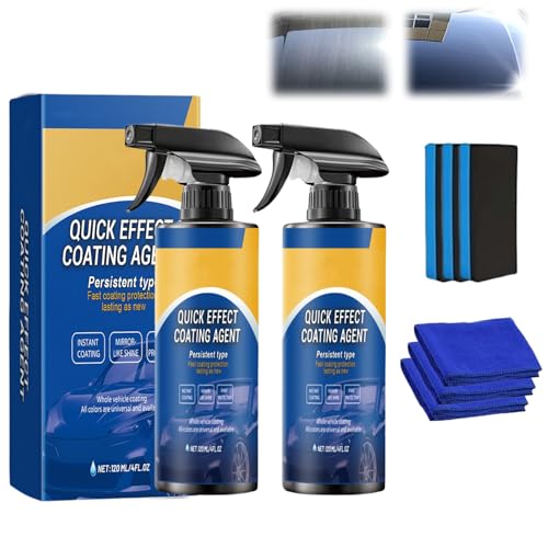 Quick Effect Coating Agent, Advanced Car Quick-Acting Coating Agent Spray, 3 in 1 Hochschutz-Auto-Beschichtungsspray, Persistent Type Fast Coatings Protection Lasting as New (2) von HItianya