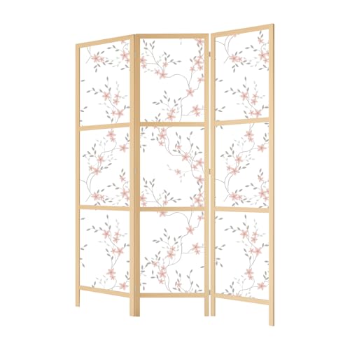 HJ KIDS Paravent Raumteiler Holz 135x172 cm 3-teilig – stabile Trennwand & dekorativer Raumtrenner, mobiler Sichtschutz für Wohnzimmer, Schlafzimmer, Büro von HJ KIDS