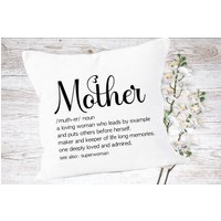 Geschenk Für Mama | Mutter Definition Kissen Personalisiertes Muttertagsgeschenk Personalisierter Kissenbezug von HJCustomCreations4U