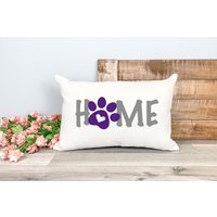 Home Paw Print Kissenbezug, Tierliebhaber Kissen, Kissenbezug Für Zuhause Mit Haustieren von HJCustomCreations4U