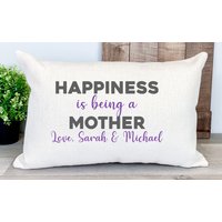Individuelles Mutterkissen | Personalisiertes Geschenk Für Mutter Kissenbezug Nach Maß Glück Ist Mutter Zu Sein von HJCustomCreations4U