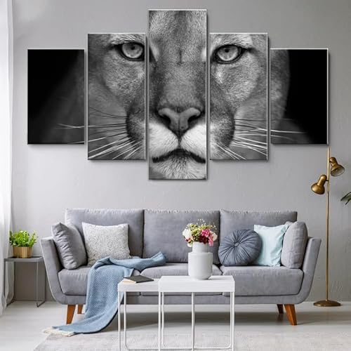 HJDGLP Moderne bilder wohnzimmer schlafzimmer bilder über bett wand deko leinwandbilder leinwanddrucke 5 stück wandkunst,Schwarz-Weiß-Nahaufnahme,mit rahmen,wandbild xxl 100x55cm HJDGLP Moderne bilder wohnzimmer schlafzimmer bilder über bett wand deko leinwandbilder leinwanddrucke 5 stück wandkunst,Schwarz-Weiß-Nahaufnahme,mit rahmen,wandbild xxl 100x55cm von HJDGLP