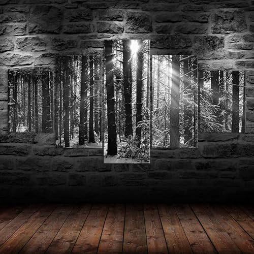 HJDGLP Wandbild xxl bilder leinwand groß,the wall wanddeko wohnzimmer schlafzimmer home decoration,5 Teilig bild auf leinwand poster set Fantasy Wasserfall Wald Malerei 200x100cm HJDGLP Wandbild xxl bilder leinwand groß,the wall wanddeko wohnzimmer schlafzimmer home decoration,5 Teilig bild auf leinwand poster set Fantasy Wasserfall Wald Malerei 200x100cm von HJDGLP