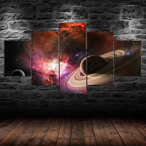 HJDGLP Wandbild xxl bilder leinwand groß,the wall wanddeko wohnzimmer schlafzimmer home decoration,5 Teilig bild auf leinwand poster set Saturn Weltraum Nebel Planet 200x100cm HJDGLP Wandbild xxl bilder leinwand groß,the wall wanddeko wohnzimmer schlafzimmer home decoration,5 Teilig bild auf leinwand poster set Saturn Weltraum Nebel Planet 200x100cm von HJDGLP
