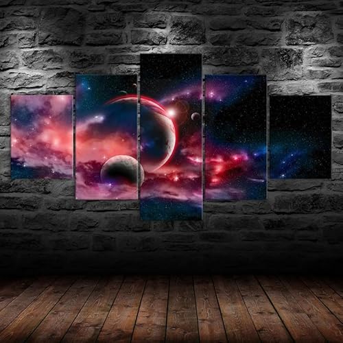HJDGLP leinwandbild 5 teiliges wanddeko wandbilder schlafzimmer wohnzimmer mit rahmen,bilder,poster,Weltraum,Magisches Universum,Kosmos,Szene,kunstdrucke & skulpturen wandbild xxl kunstdruck 125x60cm HJDGLP leinwandbild 5 teiliges wanddeko wandbilder schlafzimmer wohnzimmer mit rahmen,bilder,poster,Weltraum,Magisches Universum,Kosmos,Szene,kunstdrucke & skulpturen wandbild xxl kunstdruck 125x60cm von HJDGLP