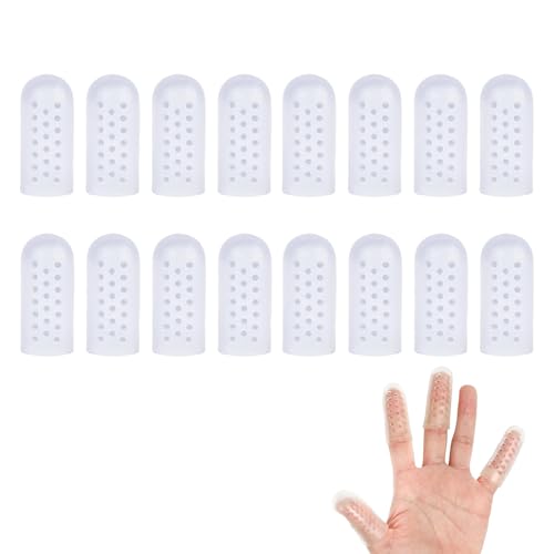16 Stück Transparent Fingerlinge,Fingerschutz Silikon Gel,Fingerkuppenschutz Nach Verletzung,Fingerkuppenschutz,Daumenschutz Protectors,Atmungsaktives Finger Sleeves Schutzkappe,Cover Fingerhülsen 16 Stück Transparent Fingerlinge,Fingerschutz Silikon Gel,Fingerkuppenschutz Nach Verletzung,Fingerkuppenschutz,Daumenschutz Protectors,Atmungsaktives Finger Sleeves Schutzkappe,Cover Fingerhülsen von HJDJBD