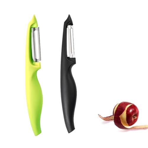 2 Stück Sparschäler,Kartoffelschäler,Schäler,Gemüseschäler,Küche Edelstahl Sparschäler,Gemüse,Peeler,Mit Zwei Klingen,Universal Kartoffelschäler,Linkshänder Und Rechtshänder Geeignet Gemüseschäler von HJDJBD