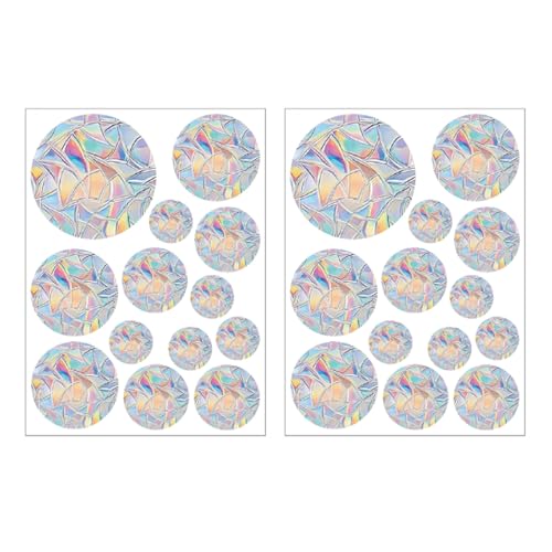 26 Stück Suncatcher Sticker,Runden Prisma Fensteraufkleber,Regenbogen Folie Fenster,Sonnenfänger,Fensterfolie Regenbogeneffekt,Vogel Anti Kollisions Aufkleber,Vogelschutz,Elektrostatische Adsorption 26 Stück Suncatcher Sticker,Runden Prisma Fensteraufkleber,Regenbogen Folie Fenster,Sonnenfänger,Fensterfolie Regenbogeneffekt,Vogel Anti Kollisions Aufkleber,Vogelschutz,Elektrostatische Adsorption von HJDJBD