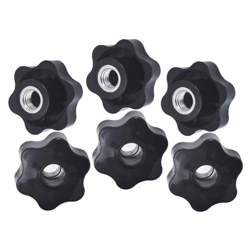 6 Stück Sterngriffmutter M8,Flügelschrauben,Flügelmutter äUßerer Durchmesser 48mm,Griffmuttern,Kunststoff Sterngriff,Rändelmutter,Sternmuttern,für Fitnessgeräte,Werkzeugmaschinen,Maschinen Und Anlagen von HJDJBD