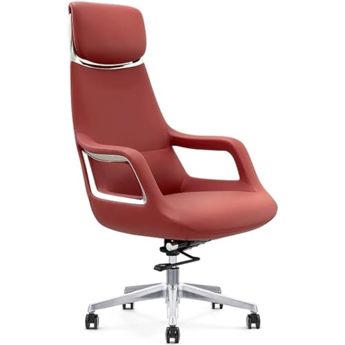 HJDQMDHA Gaming-Stuhl Bürostuhl mit hoher Rückenlehne, Schreibtischstuhl mit leisen PU-Nylonrädern und Kopfstütze, Computerstuhl mit 3-Fach Verstellbarer Rückenlehne Arbeitsstuhl von HJDQMDHA