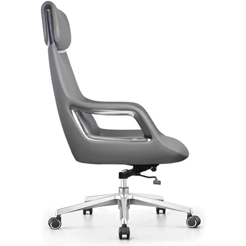HJDQMDHA Gaming-Stuhl Bürostuhl mit hoher Rückenlehne, Schreibtischstuhl mit leisen PU-Nylonrädern und Kopfstütze, Computerstuhl mit 3-Fach Verstellbarer Rückenlehne Arbeitsstuhl von HJDQMDHA