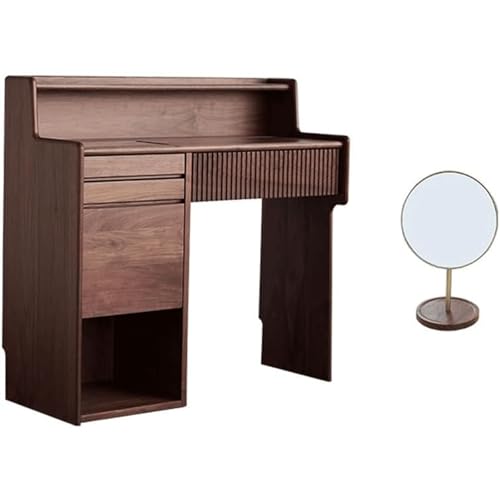 HJDQMDHA Nordisch Multifunktionaler Aufbewahrungstisch, japanische Klavierkommode, moderner Schlafzimmer-Schminktisch mit Schubladen, Büro-Schreibtisch, Schminktisch Einfach von HJDQMDHA