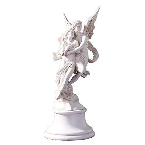 HJGHY Amor und Psyche Statue, Griechisch-Römische Mythologie Liebhaber Statue Home Decorations Geschenk für Wohnzimmer,Weiß,36x14cm von HJGHY